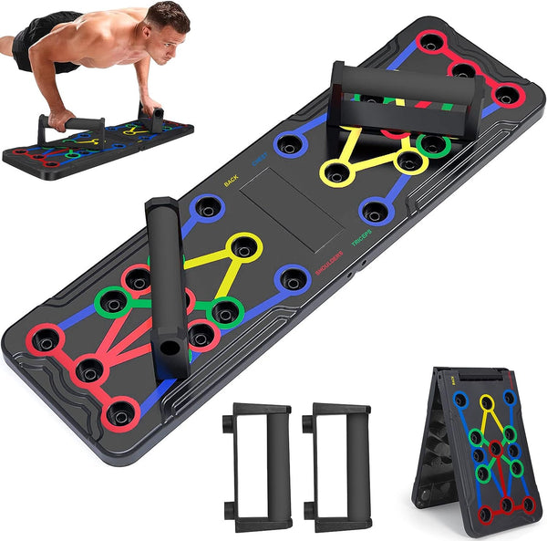 Folding Push Up Board Multifunctional Workout Pump Board with Handles  Home Fitness Portable