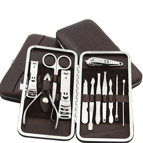 12pcs Stainless Steel Manicure Pedicure Nail Clippers Set