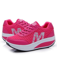 Women Toning Shoes Platform Wedge Fitness Walking Slimming Sneakers Height Increasing Sports Swing Shoes Running Walking Sneakers