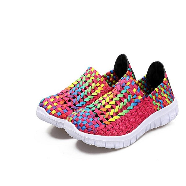 Colorful Women Shoes Handmade Summer Female Loafers Fashion Women Casual Shoes High Quality Comfortable Flats New Shoes Casual Mesh Walking Sneakers