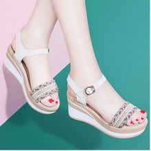 Summer Casual Outdoor Women Wedge Sandals Ankle Strap Open Toe Sandals Casual Party High Quality Shoes