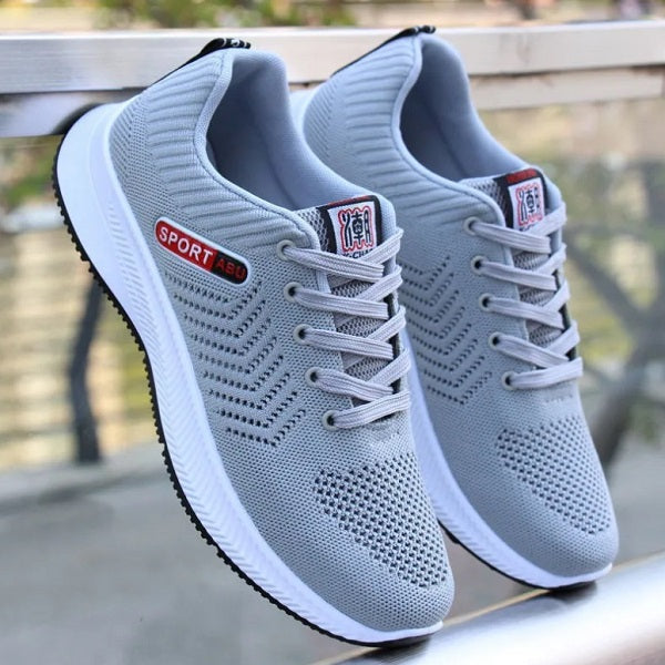 Breathable mesh sneakers for men new spring shoes running platform casual sports shoes