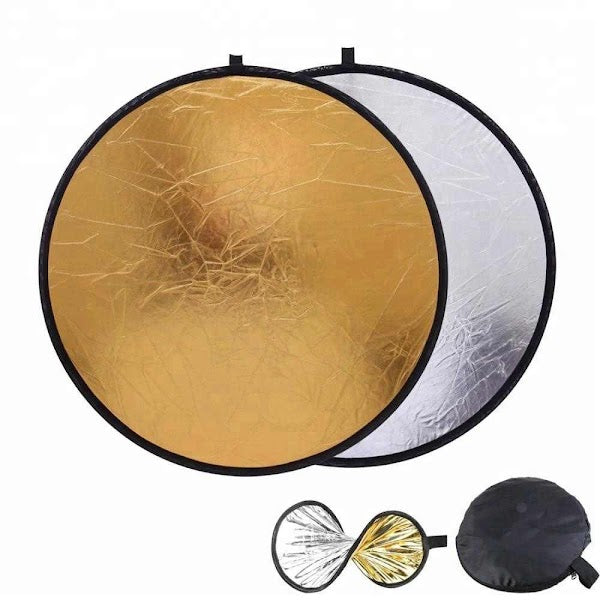 110 Cmts 2-in-1 Light Multi Collapsible Round Studio Reflector (ST-110RF2N1)