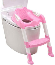 Potty Trainer Toilet Seat Chair Kids Toddler With Ladder Step Up Training Stool Pink